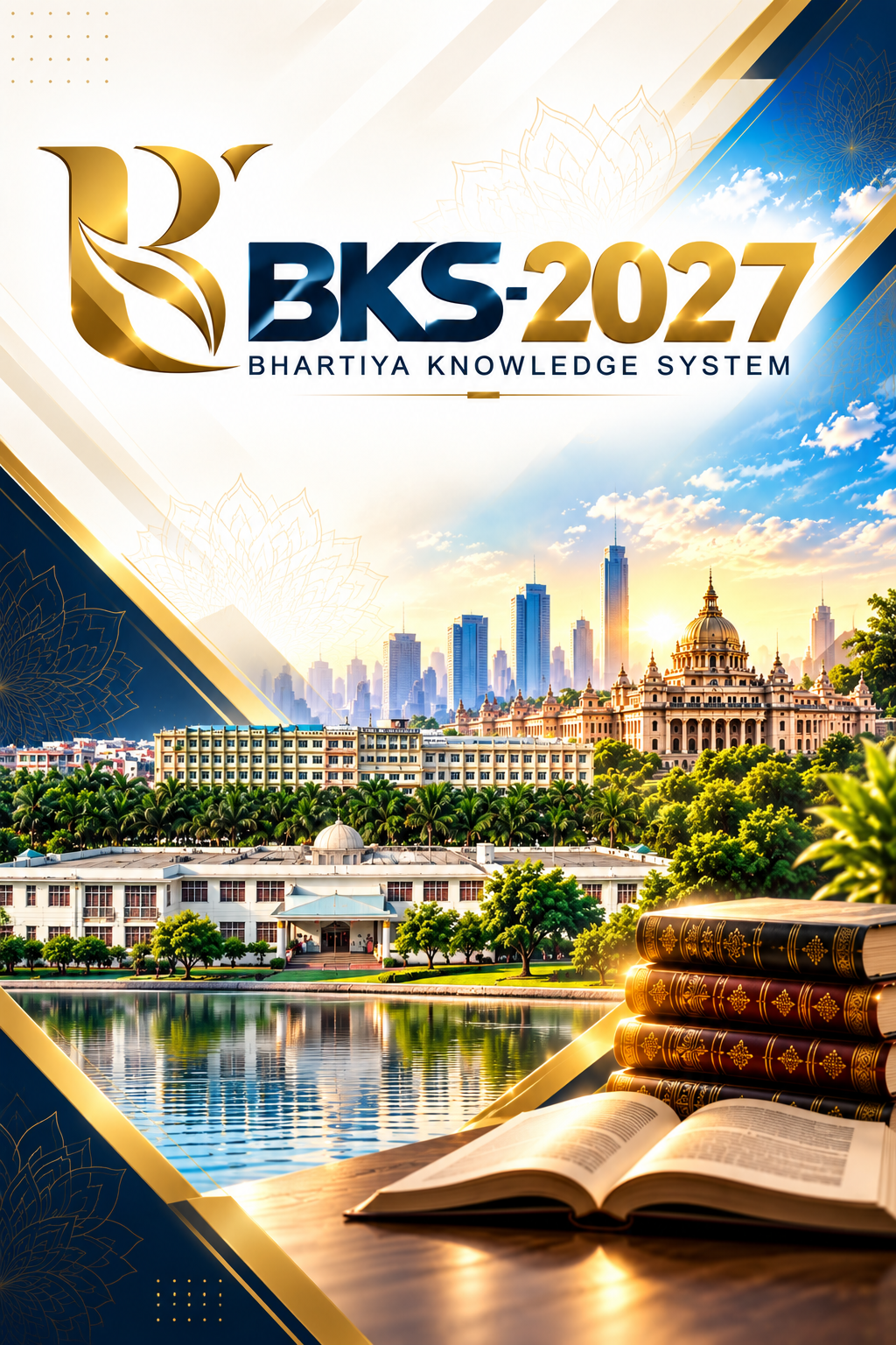 BKS-2027 knowledge heritage with the Malwanchal University campus and books